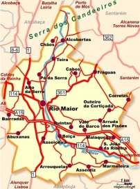 Mapa Rio Maior